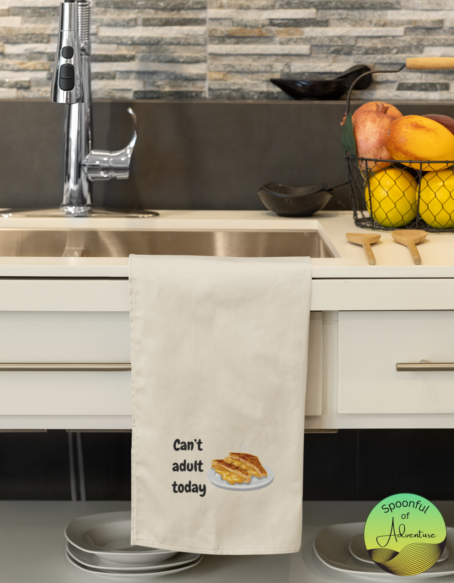 Can't Adult Today Kitchen Towel