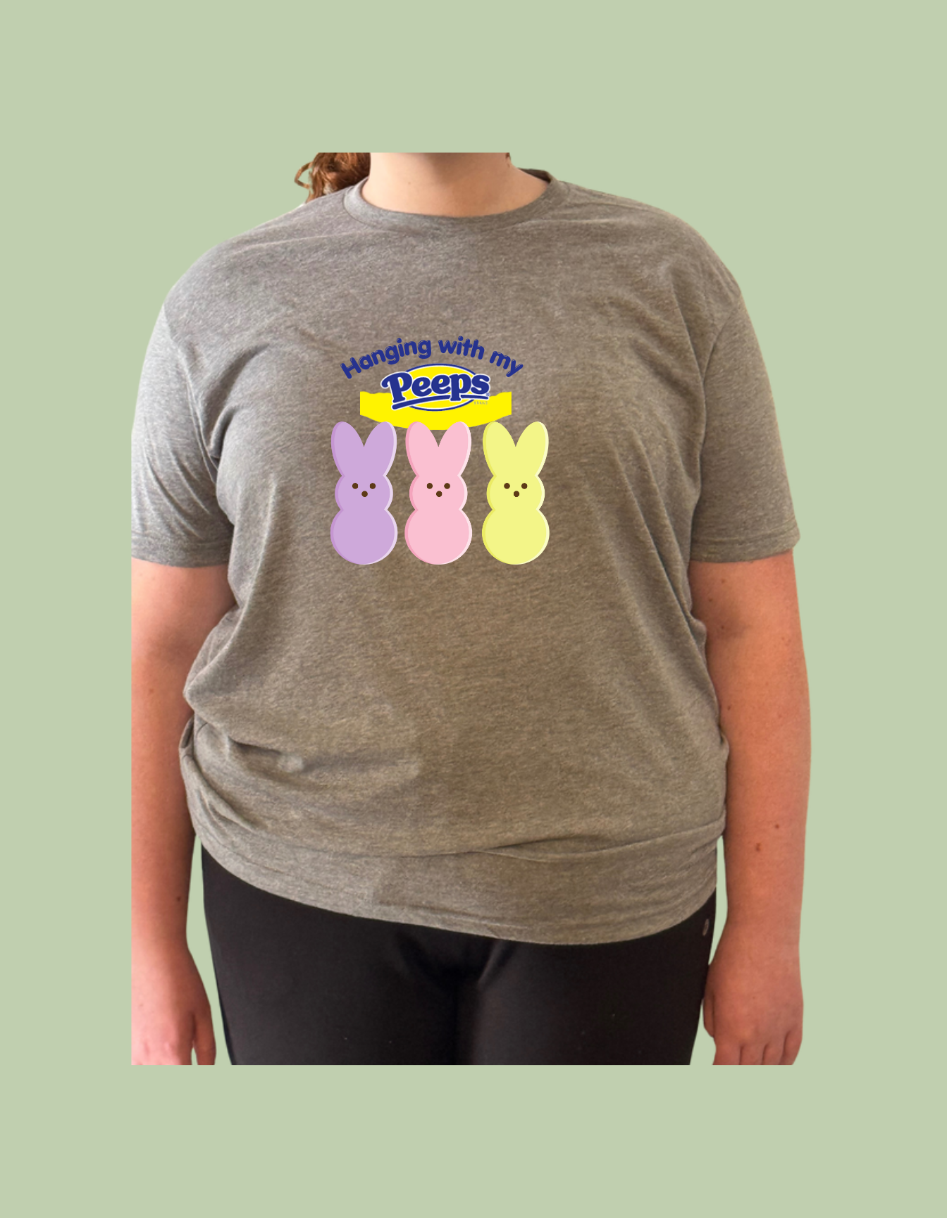 T-Shirt - "Hanging with my Peeps" with three bunnies