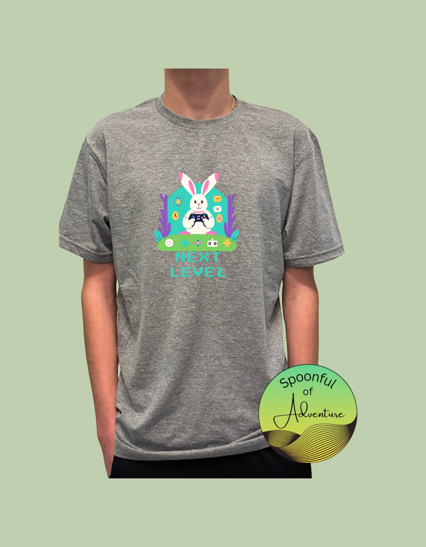 T-Shirt - "Next Level" Gaming Easter Bunny