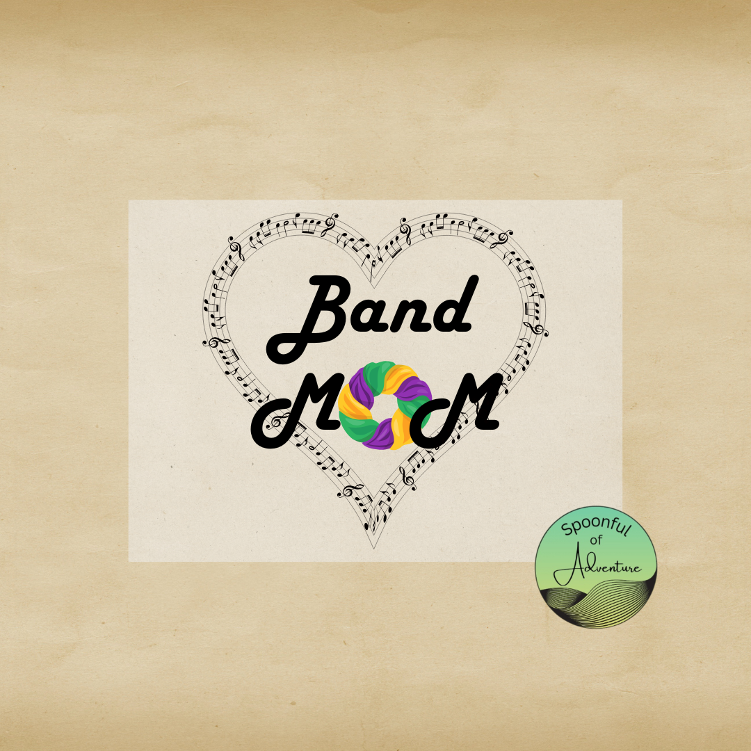 Ready to Press - "Band Mom" Heart Shaped Music Notes
