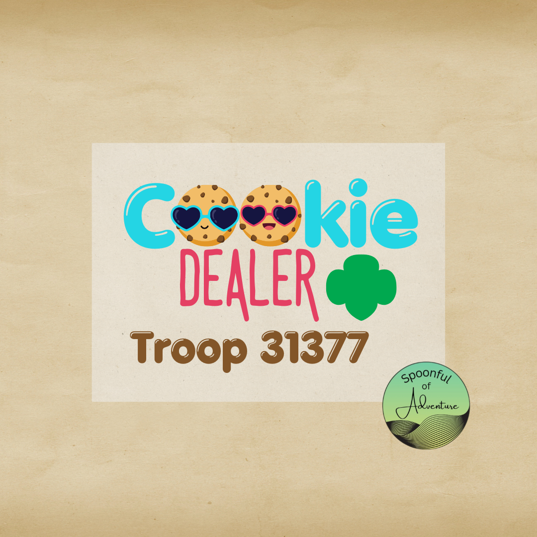 Ready to Press - "Cookie Dealer Troop #####" Cookies with Sunglasses Multi Color