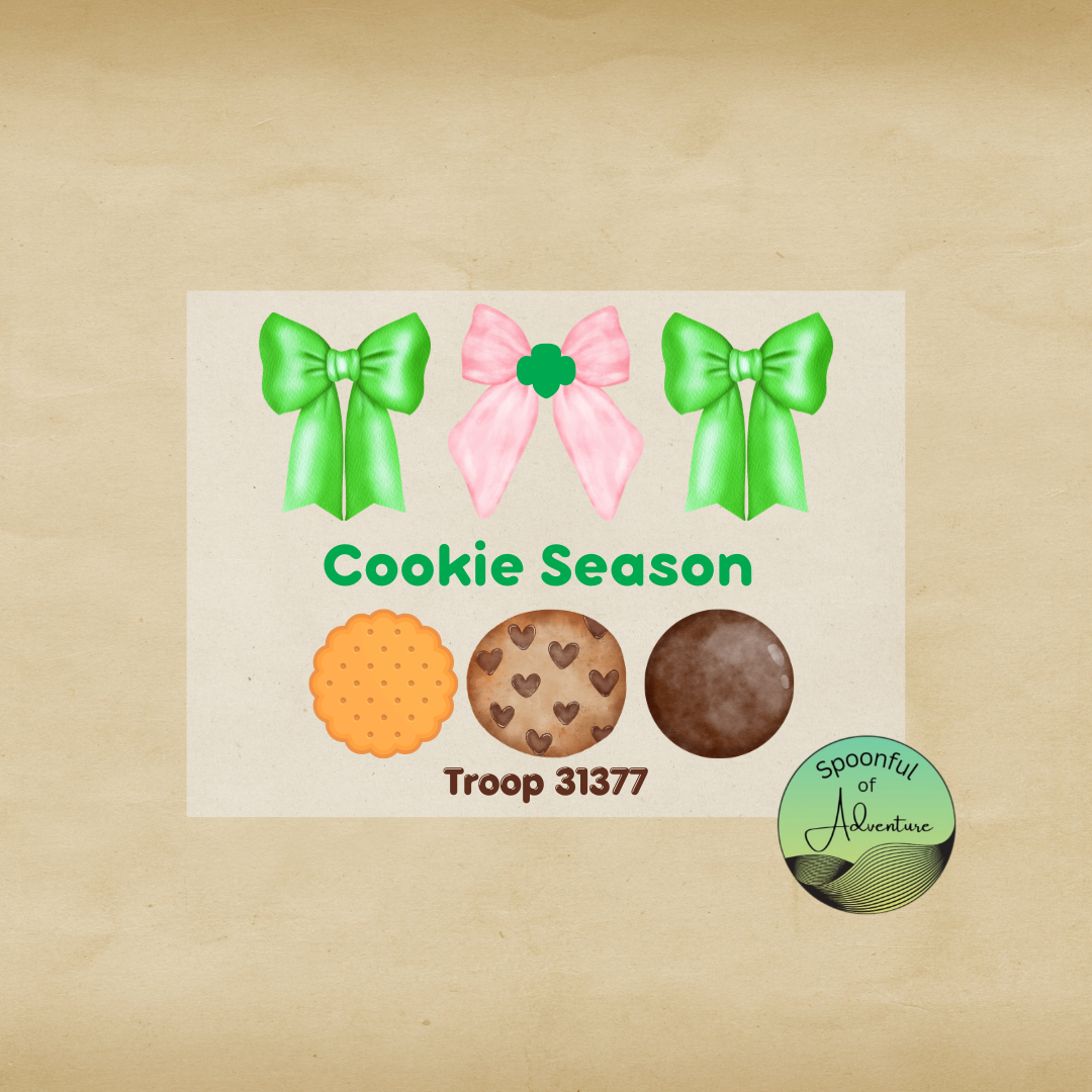 Ready to Press - "Cookie Season Troop #####" with Bows & Cookies