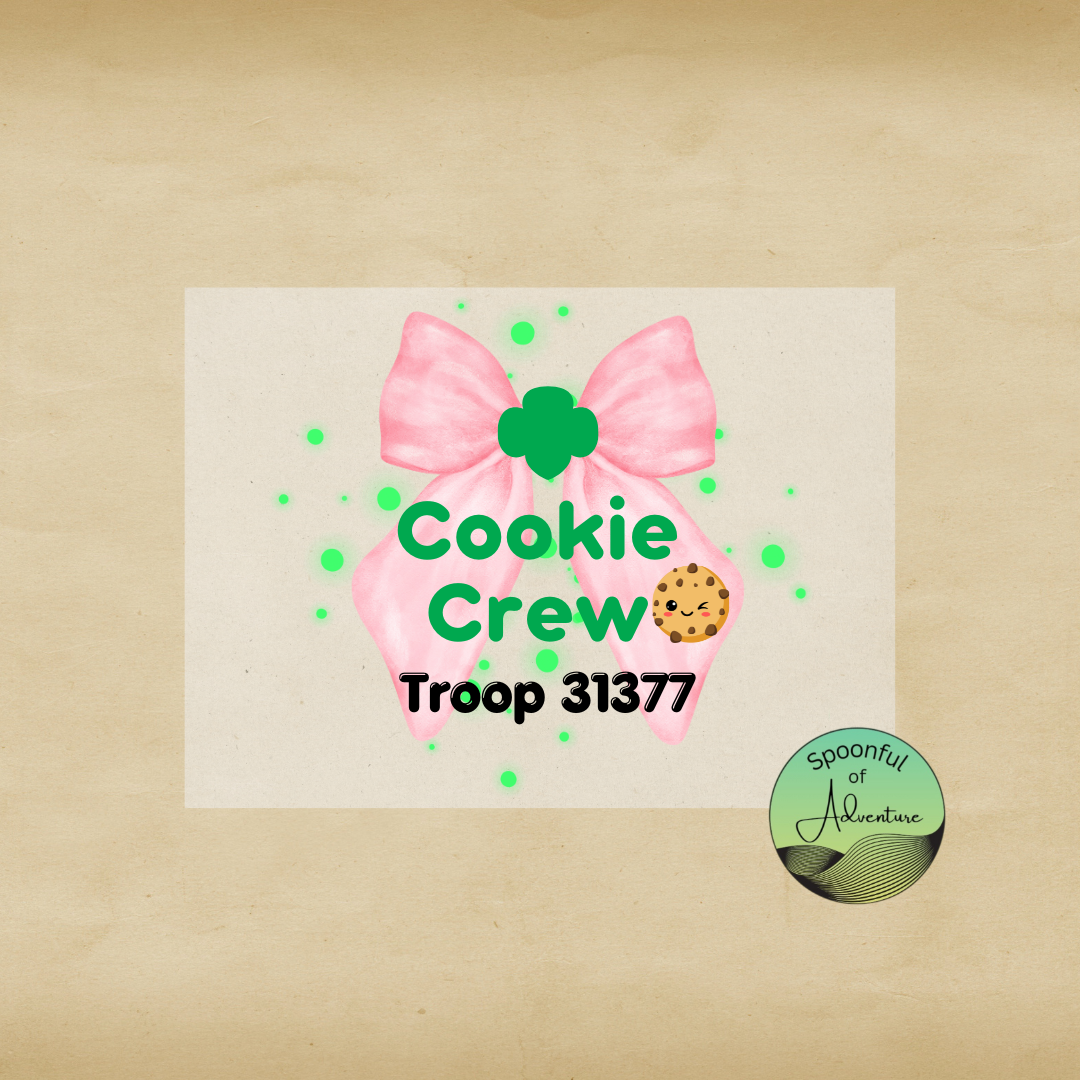 Ready to Press - "Cookie Crew Troop #####" with Bow & Cookie