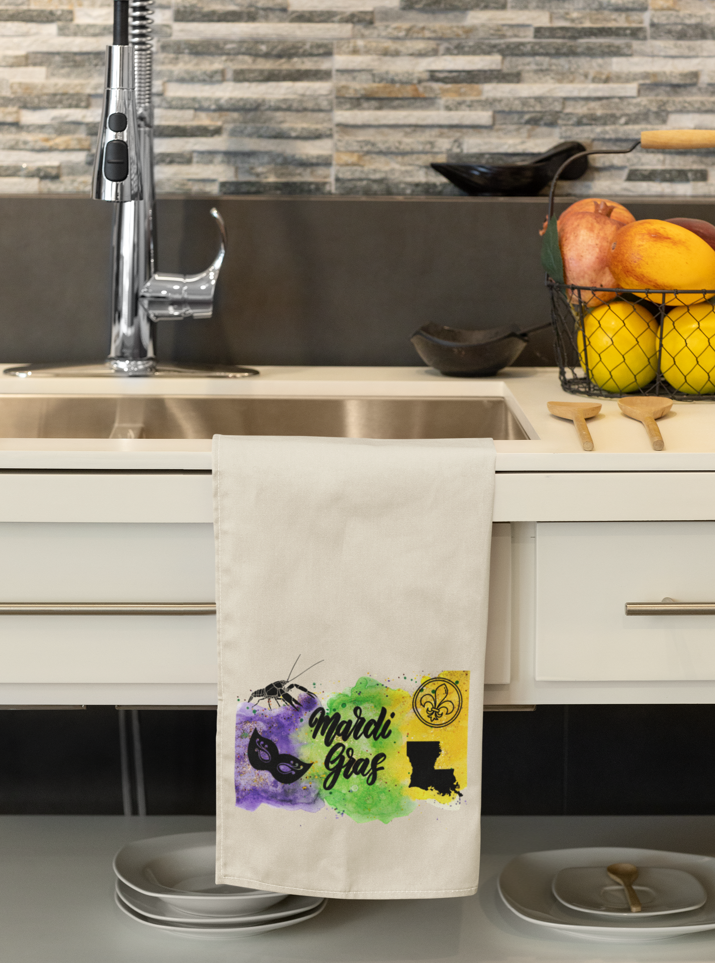 Mardi Gras King Cake Towel