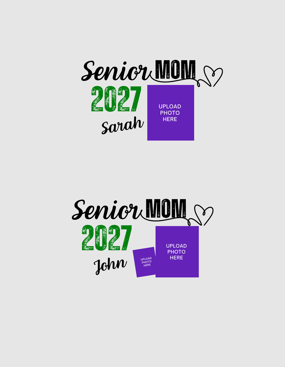 Personalized T-Shirt - Senior "Mom" with Picture