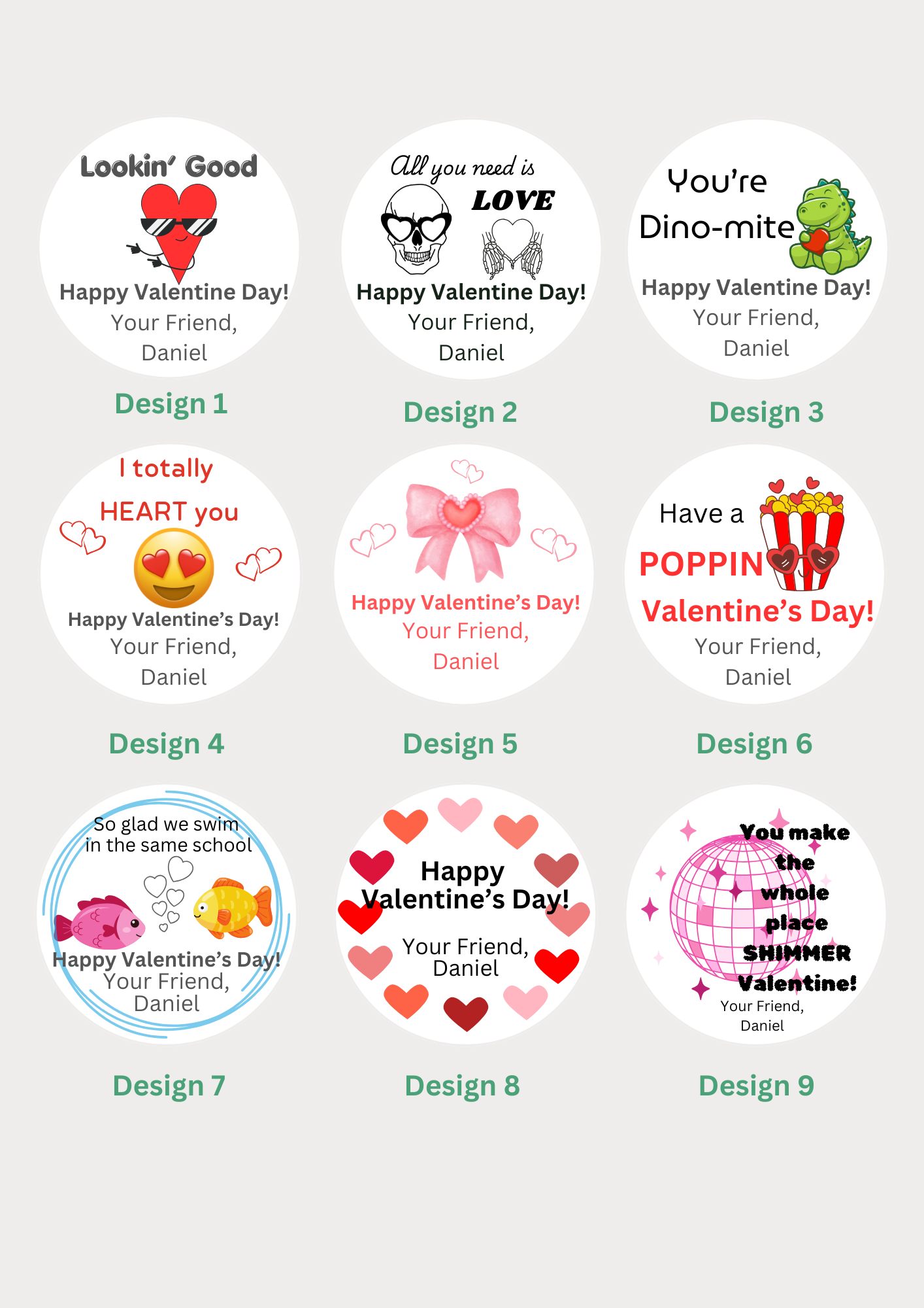Valetine Labels