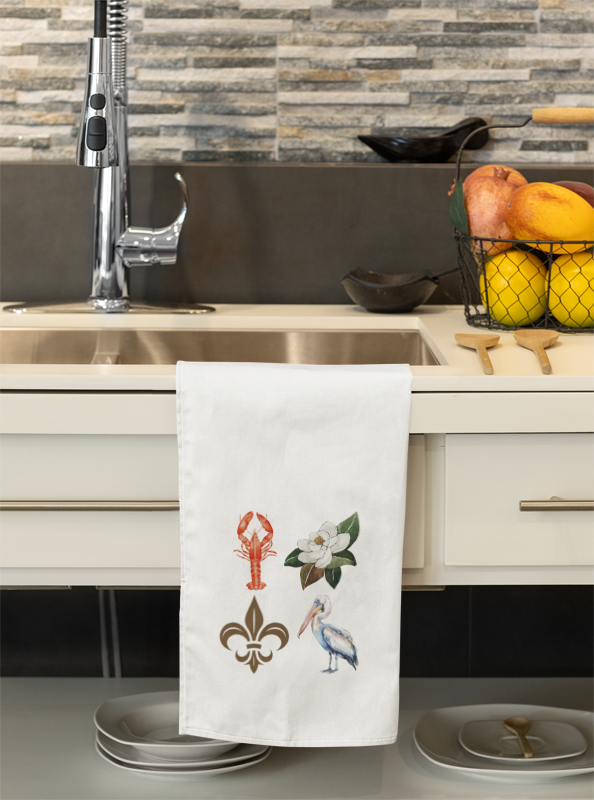 Louisiana Towel and Coaster Set