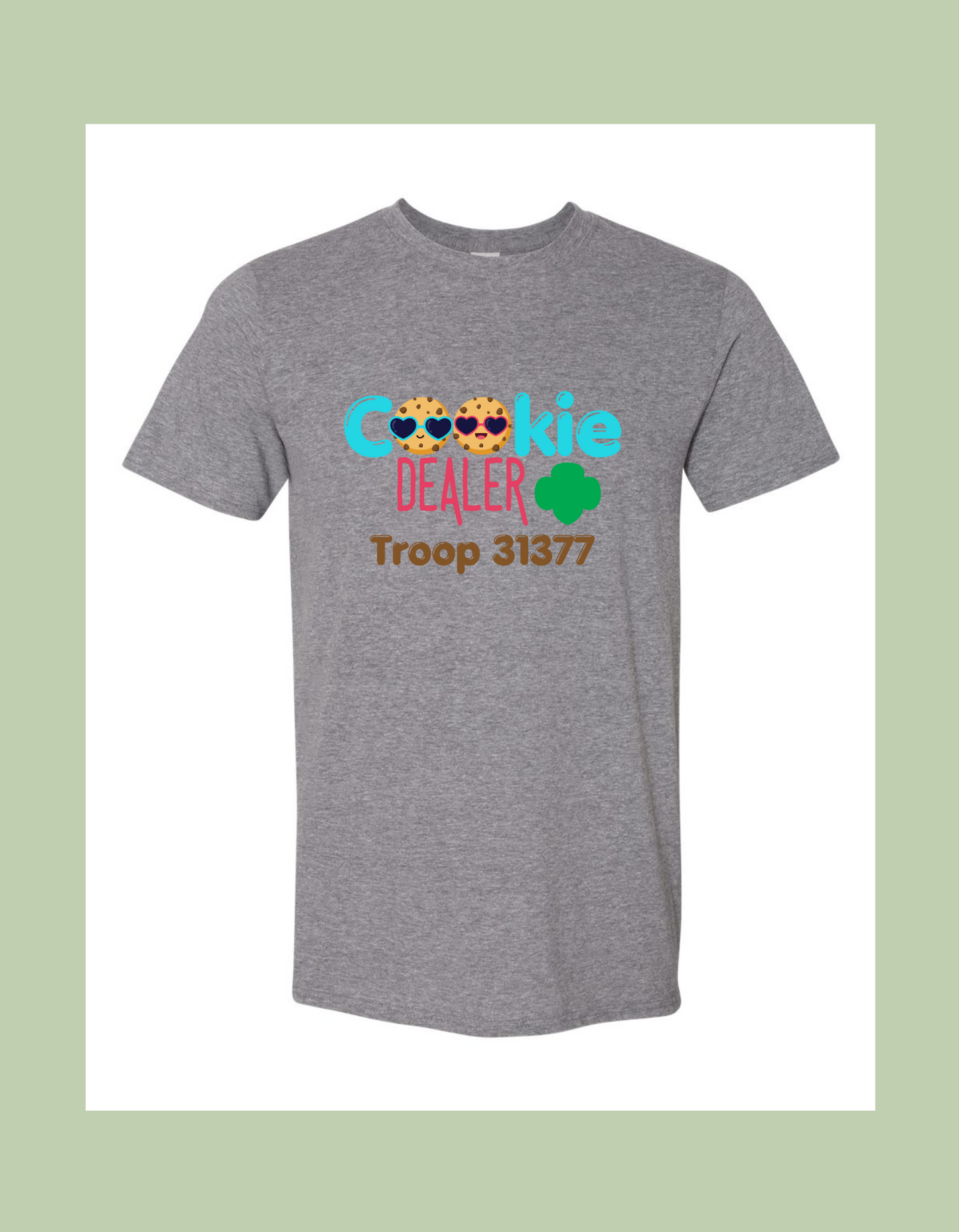 T-Shirt - "Cookie Dealer Troop #####" Cookies with Sunglasses