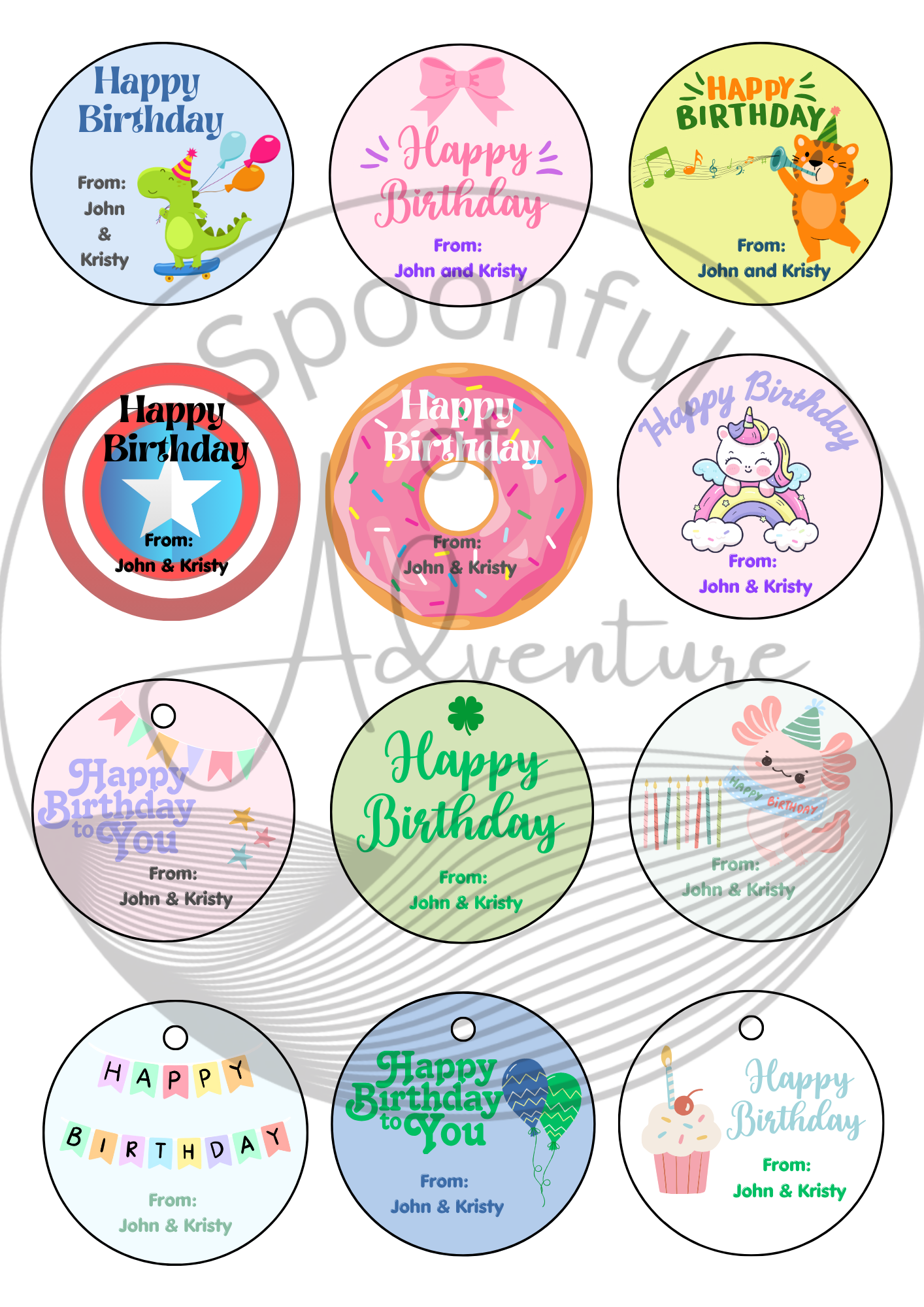 Birthday Gift Labels