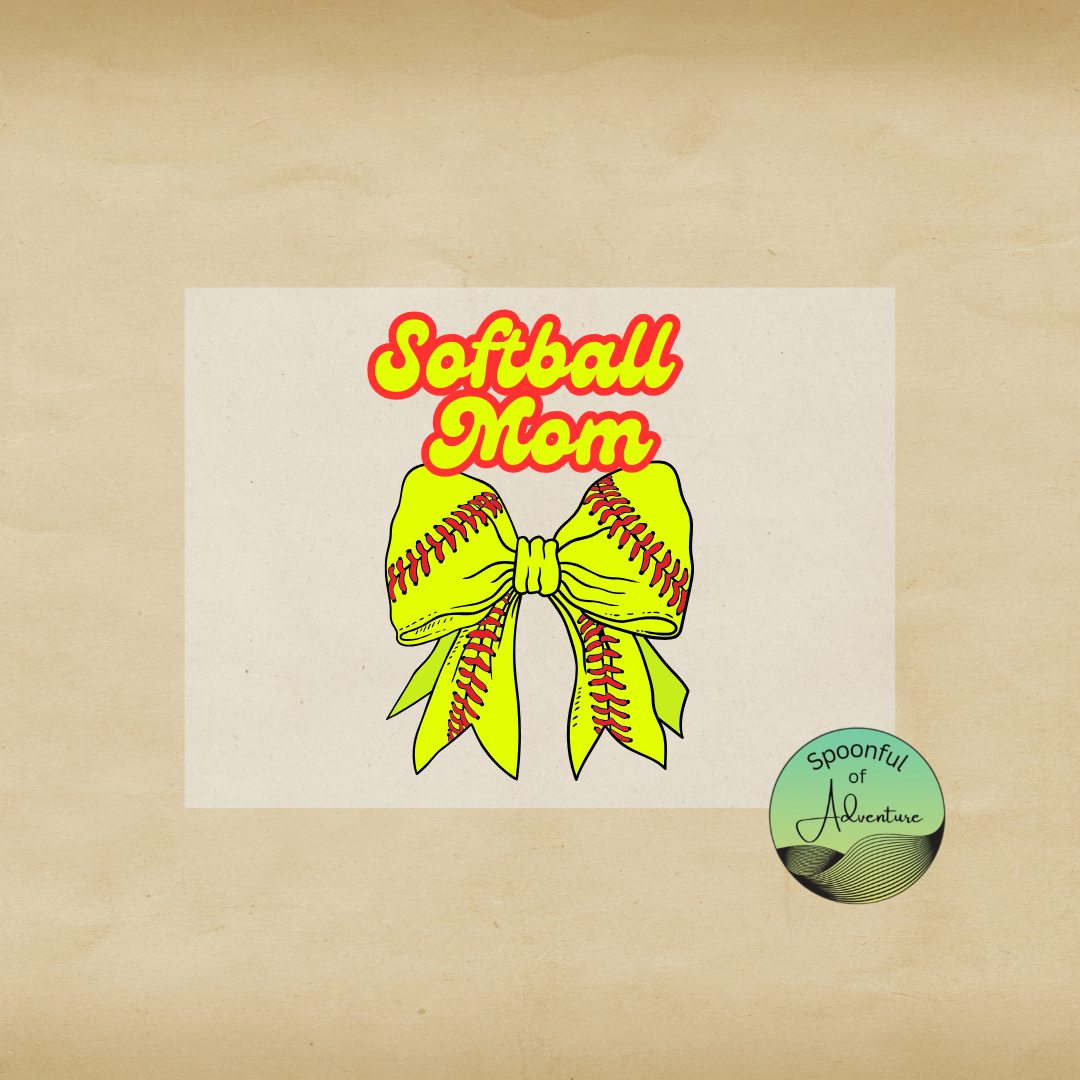 Ready to Press - Softball Mom with Bow