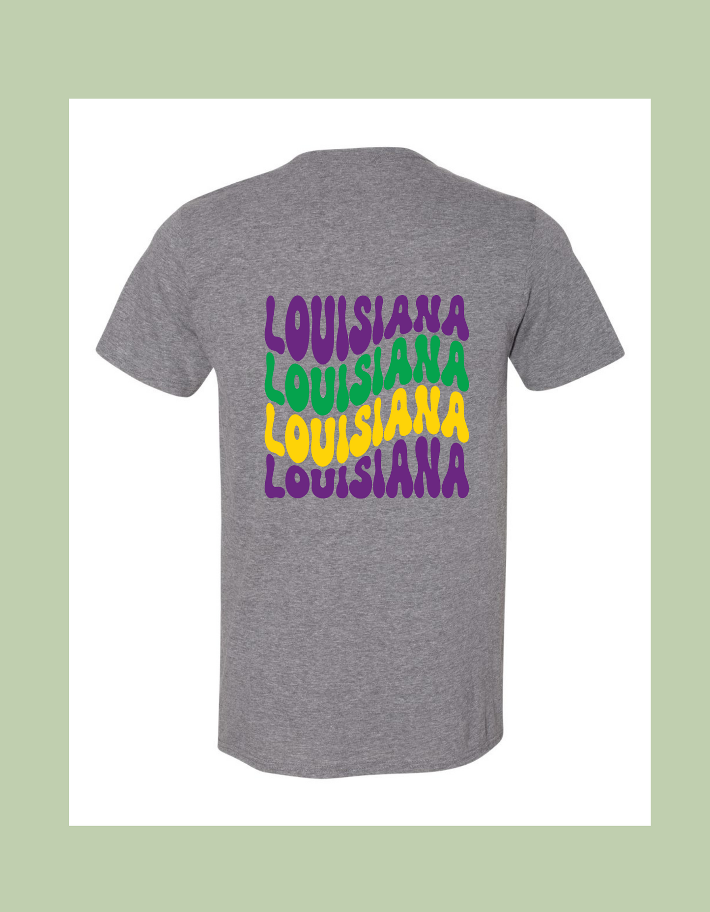 T-Shirt - Purple Green and Gold Louisiana