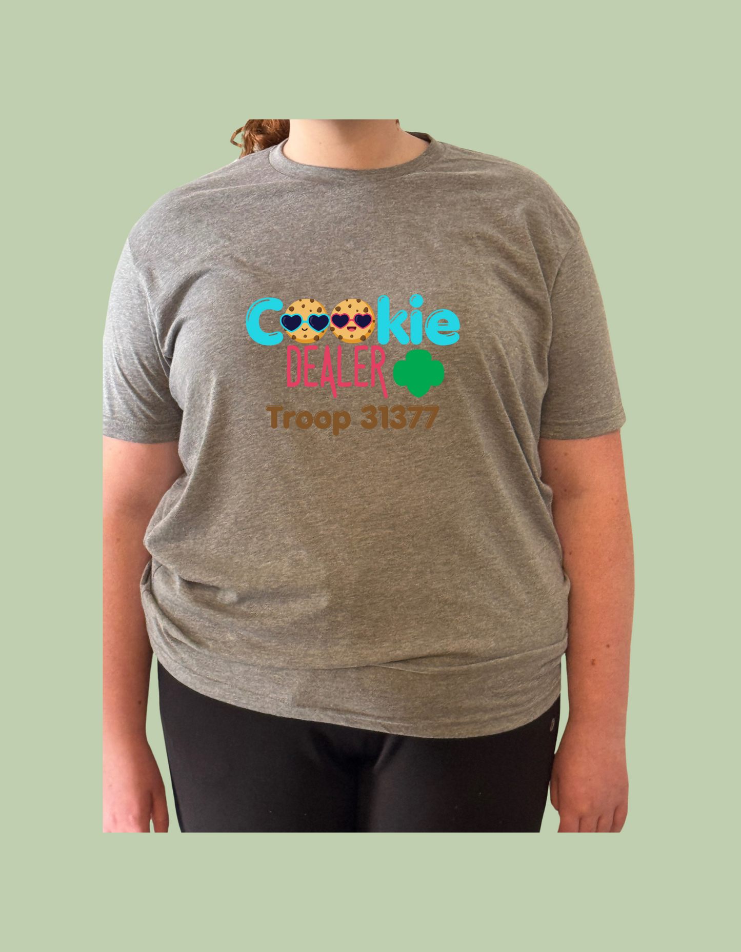 T-Shirt - "Cookie Dealer Troop #####" Cookies with Sunglasses