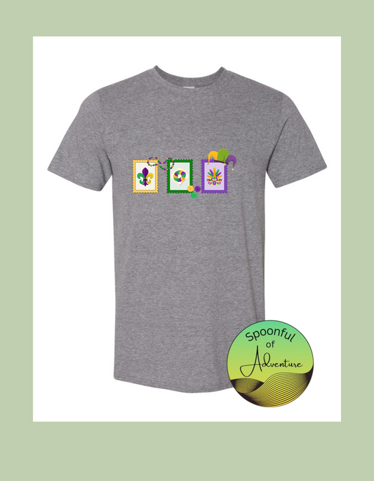 T-Shirt - Mardi Gras Postage Stamp