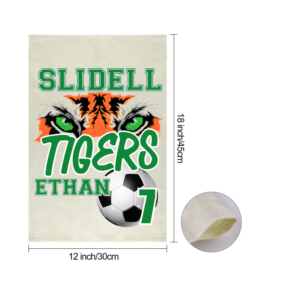 Personalized Garden Flag: Slidell Tigers Sport