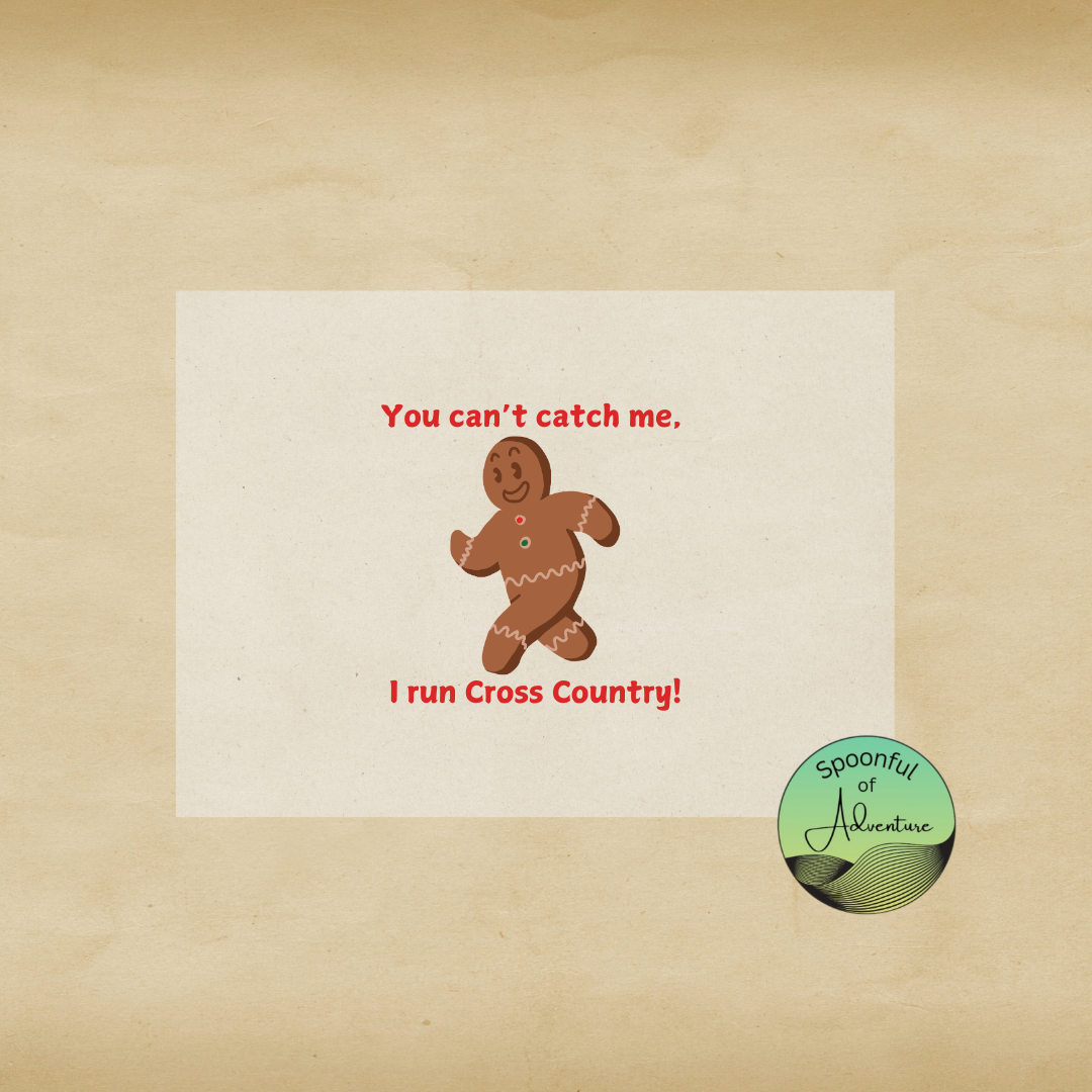 Ready to Press "You can't catch me.  I run Cross Country!" Gingerbread Man