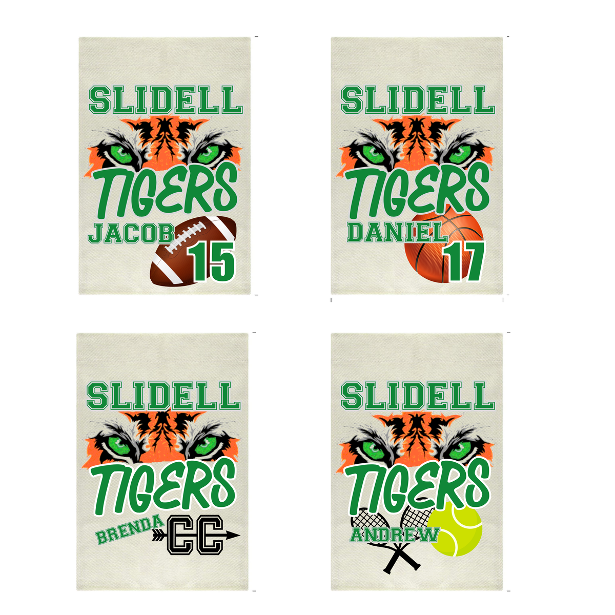 Personalized Garden Flag: Slidell Tigers Sport