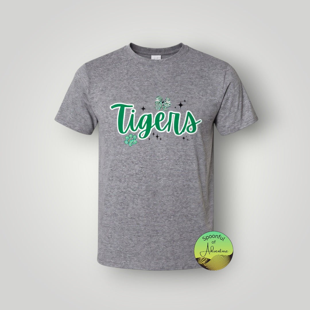 T-Shirt - "Tigers"  Green & White