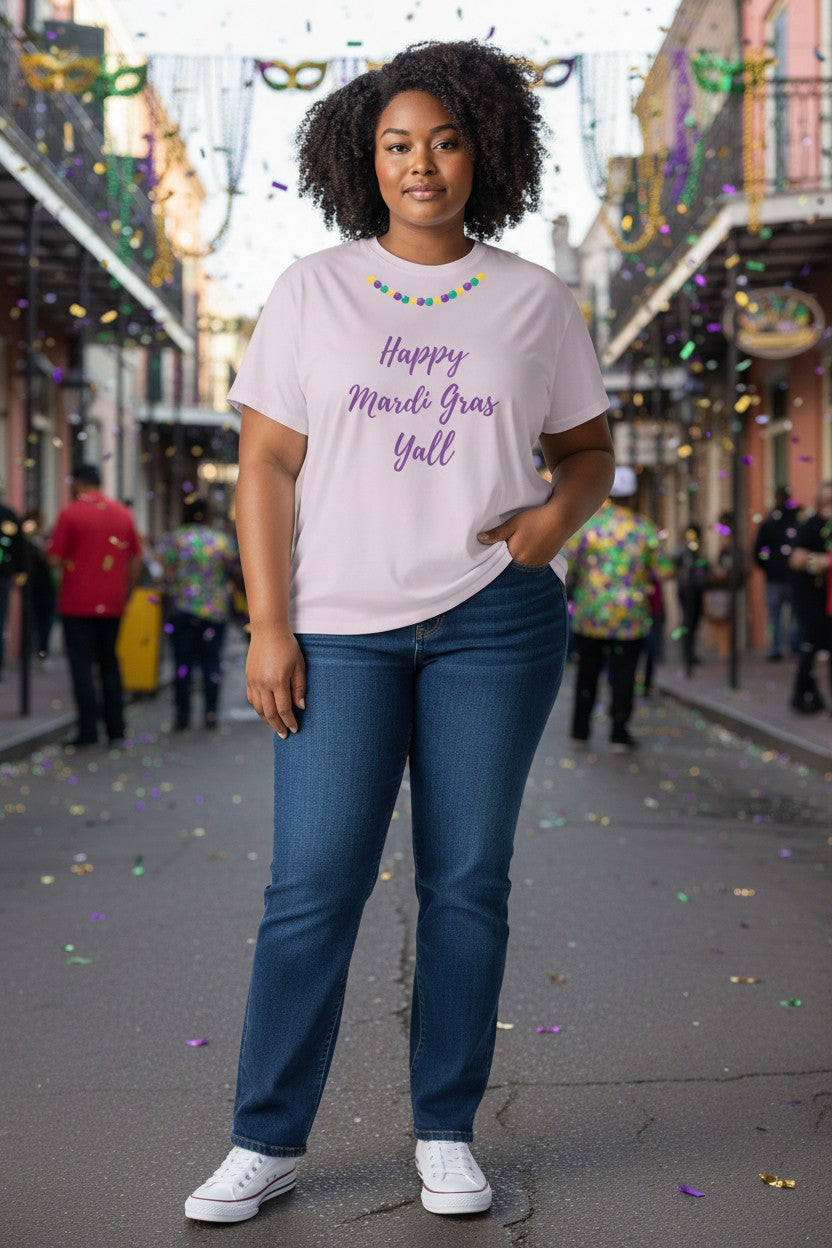 T-Shirt - "Happy Mardi Gras Yall"