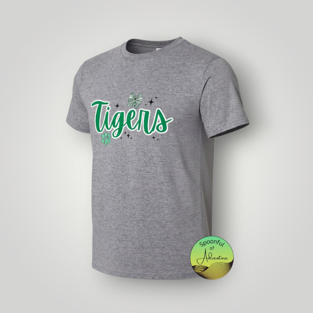 T-Shirt - "Tigers"  Green & White