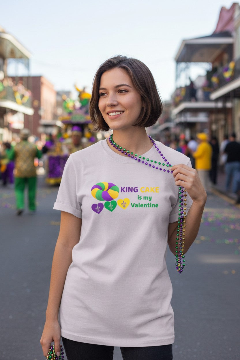 T-Shirt - "King Cake is my Valentine"