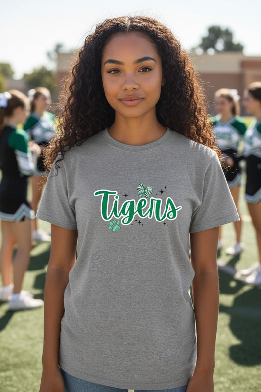 T-Shirt - "Tigers"  Green & White